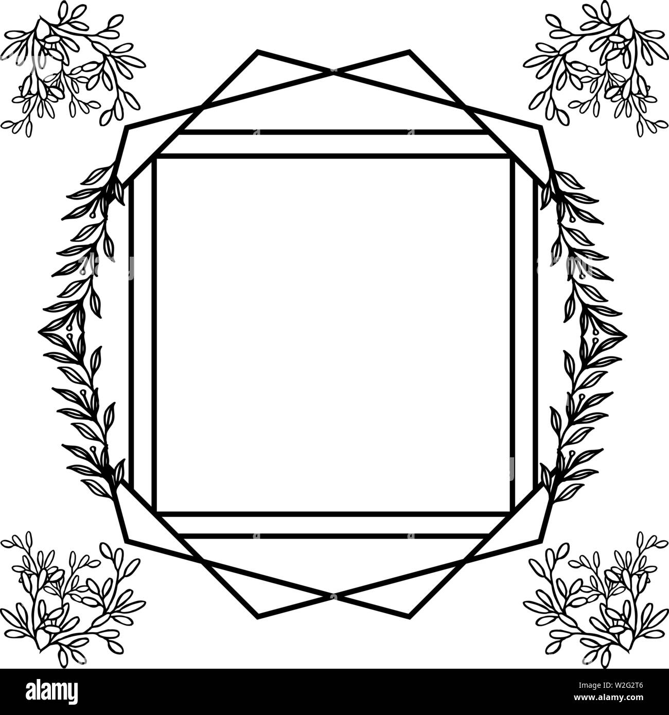 Illustrazione Vettoriale di decorativi carta per vari pattern bouqet telaio disegnata a mano Illustrazione Vettoriale