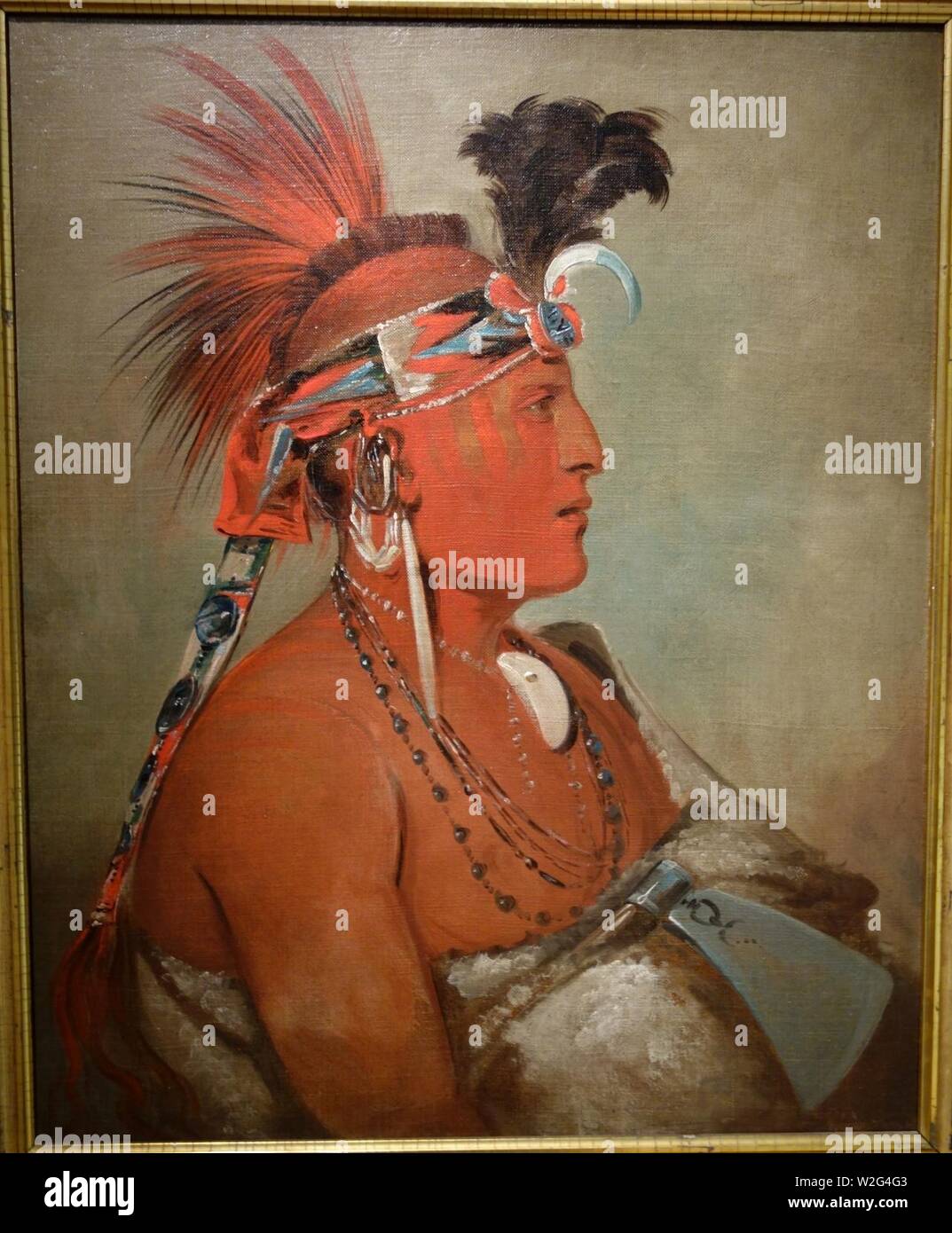 Chesh-Oo-Hoonga-All da George Catlin non datato, olio su tela Foto Stock