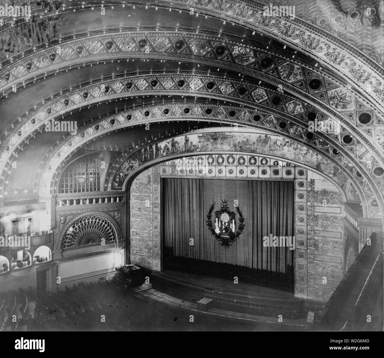 Chicago Auditorium Edificio, interni dal balcone. Foto Stock