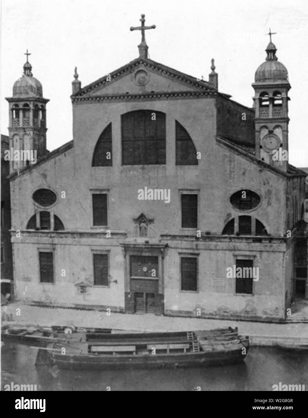 Chiesa di Santa Lucia di Venezia foto Bonaldi 1861. Foto Stock