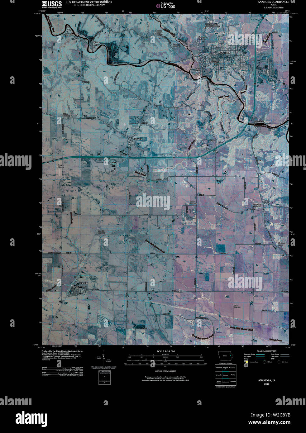 Mappa di anamosa immagini e fotografie stock ad alta risoluzione Alamy