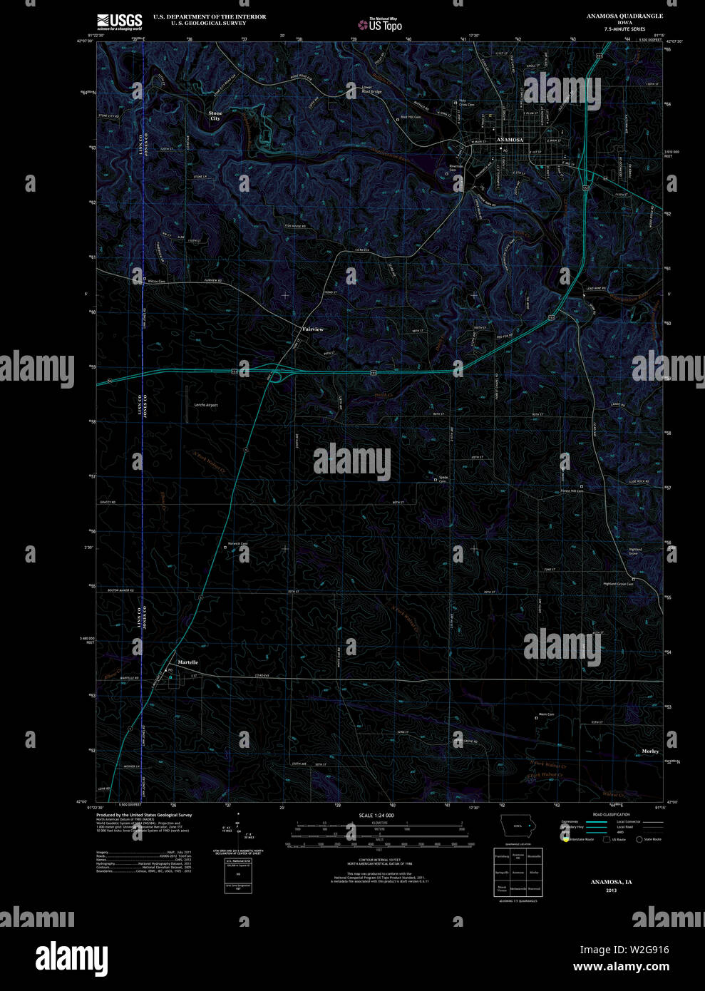 Mappa di anamosa immagini e fotografie stock ad alta risoluzione Alamy