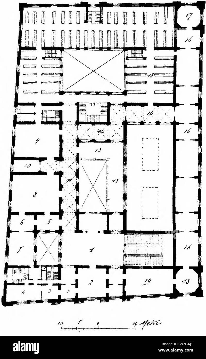 Chilovi - Il nuovo palazzo per la Biblioteca Nazionale Centrale di Firenze, 1892 (pagina 8 del raccolto). Foto Stock