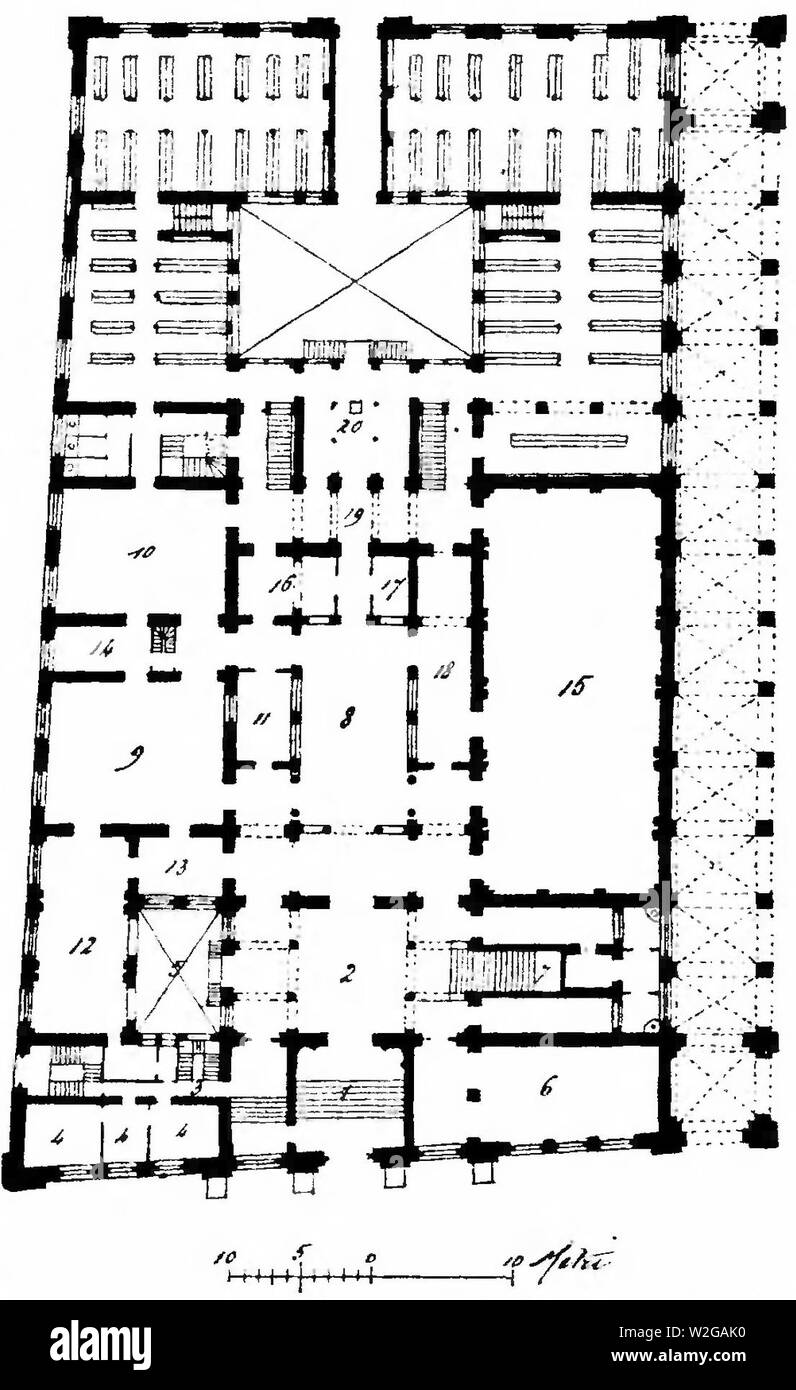 Chilovi - Il nuovo palazzo per la Biblioteca Nazionale Centrale di Firenze, 1892 (pagina 6 crop) 2. Foto Stock