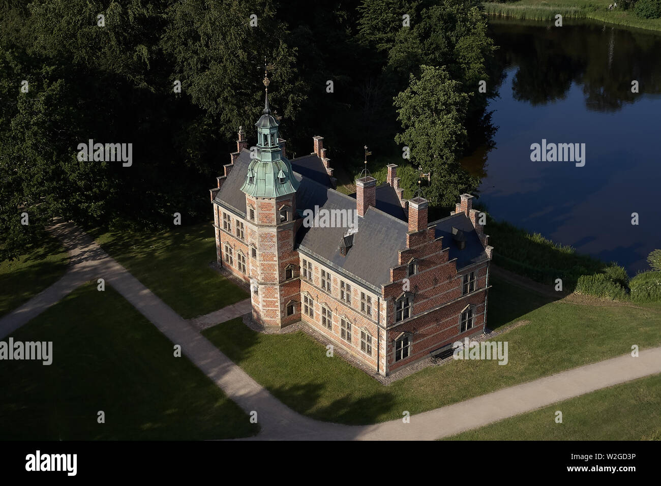 Il piccolo bagno casa a Frederiksborg Palace situato in Hilleroed in Danimarca Foto Stock