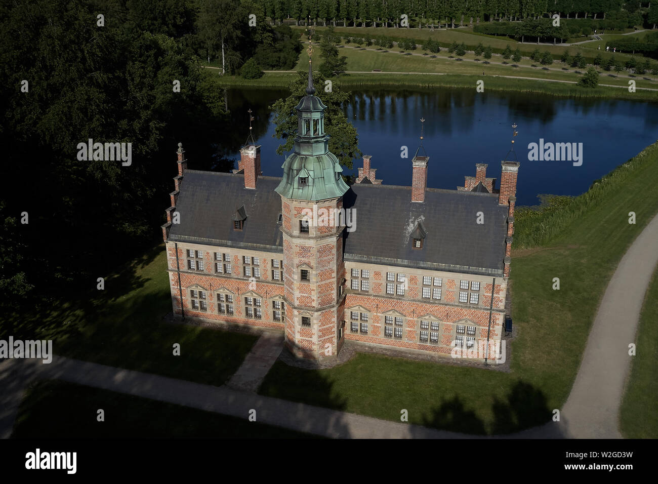 Il piccolo bagno casa a Frederiksborg Palace situato in Hilleroed in Danimarca Foto Stock