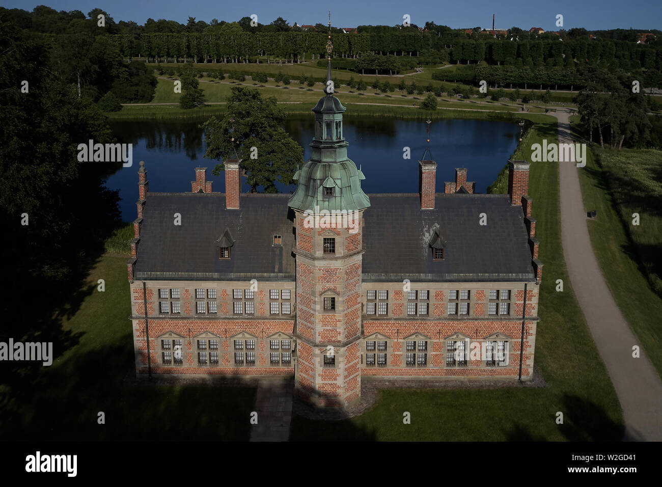 Il piccolo bagno casa a Frederiksborg Palace situato in Hilleroed in Danimarca Foto Stock