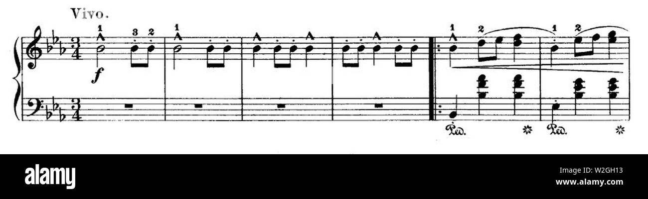 Chopin Grande Valse Brillante. Foto Stock