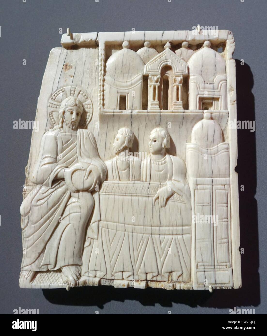 Il Cristo di Emmaus, Italia meridionale, fine secolo XI, avorio Foto Stock