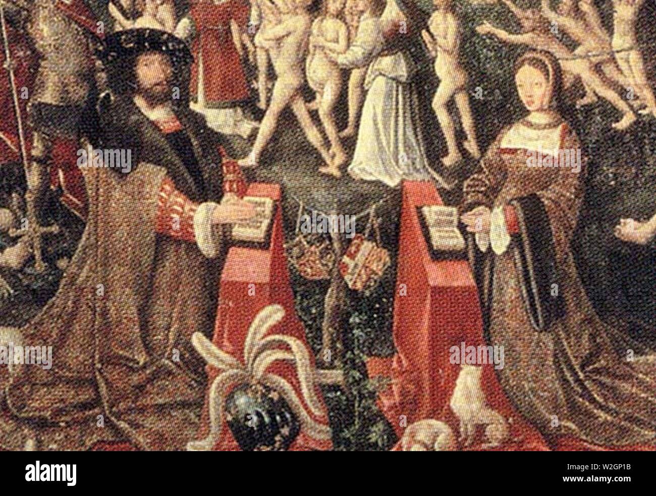 Christian II & Elisabetta di Danimarca Norvegia e Svezia c 1514. Foto Stock