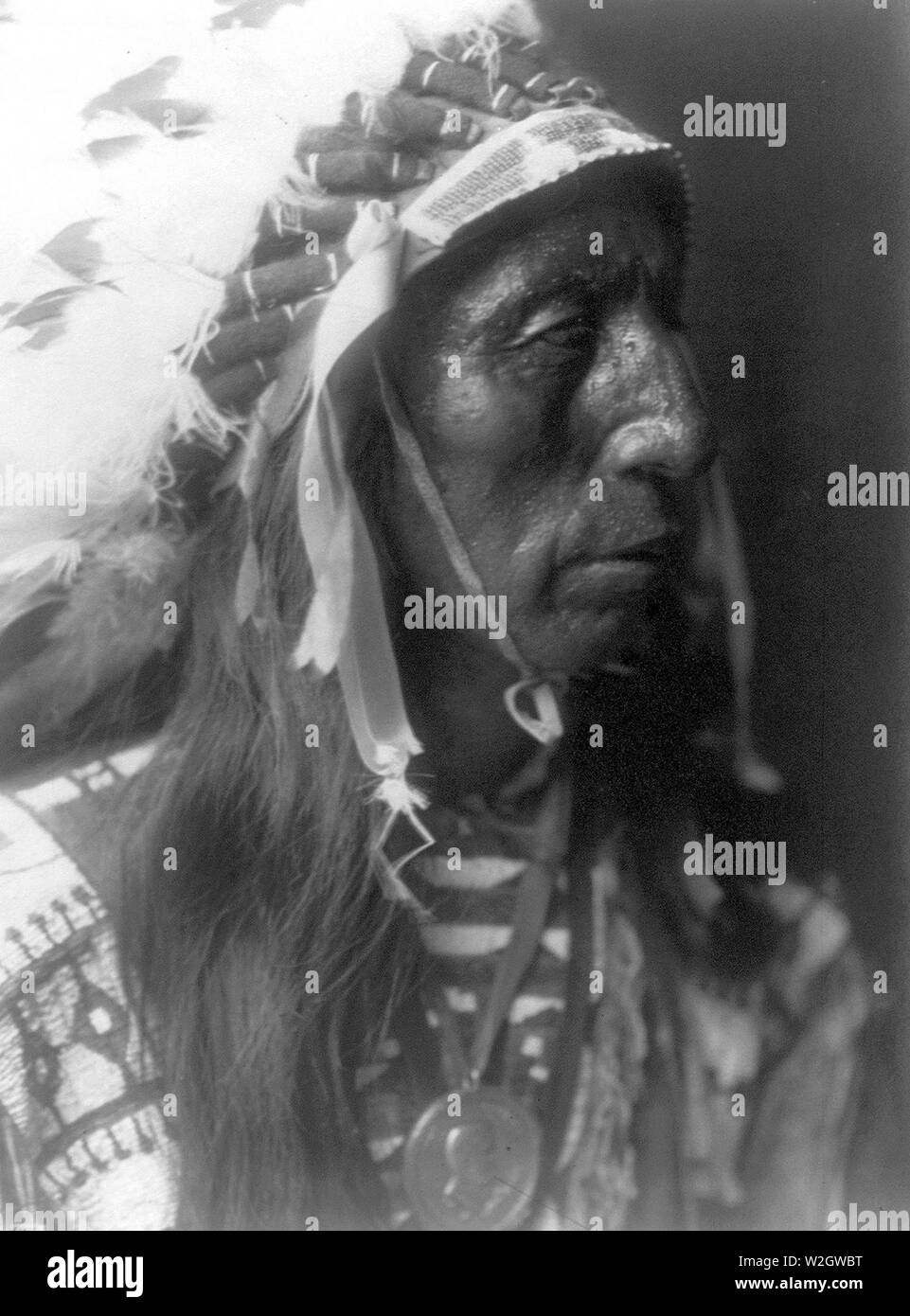 Edward S. Curtis nativi indiani americani - Jack Red Cloud--Ogalala ca. 1907 Foto Stock