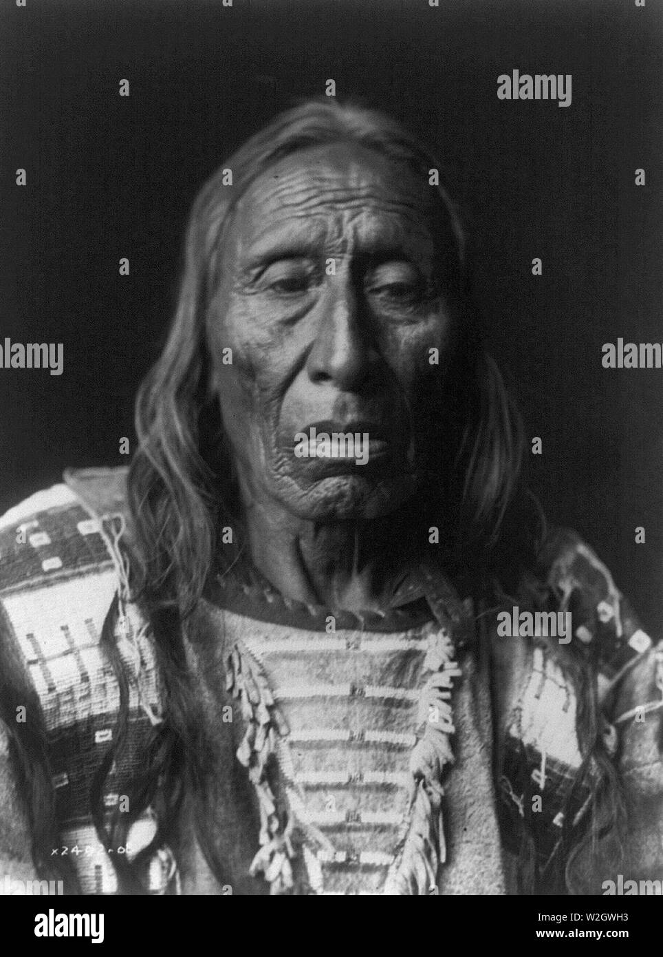 Edward S. Curtis nativi indiani americani - i combattimenti--Ogalala ca. 1908 Foto Stock