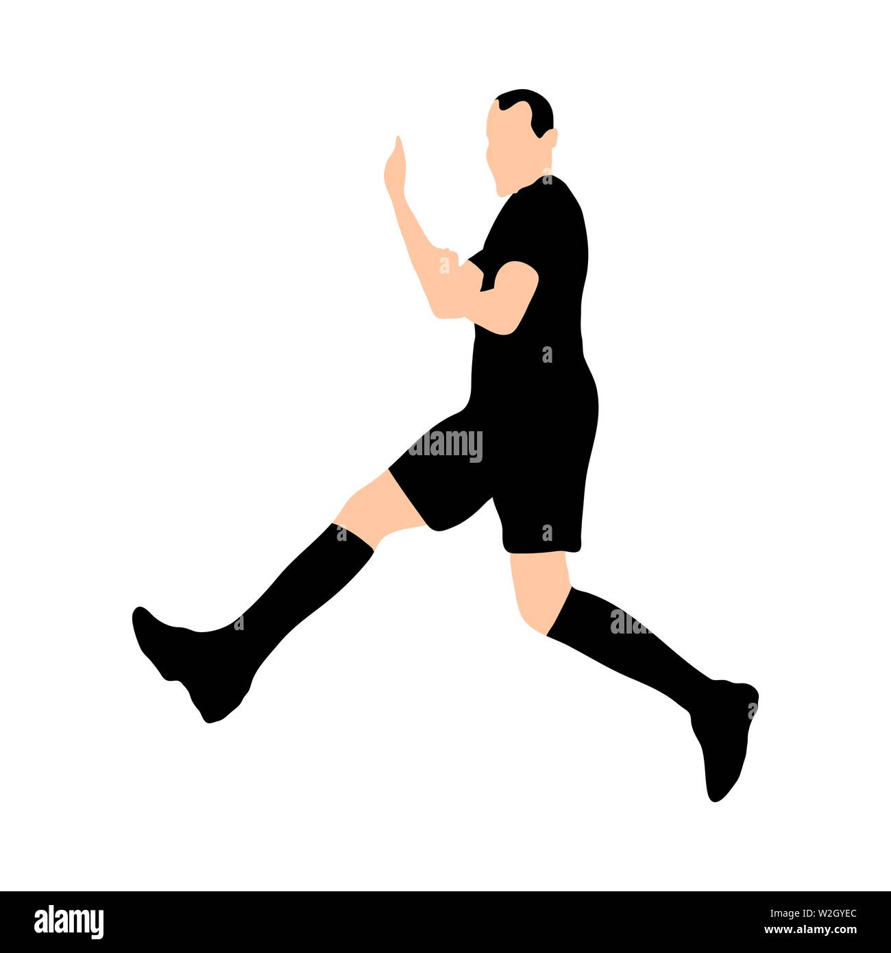 Altamente dettagliate soccer silhouette. Completamente modificabile EPS 10 illustrazione vettoriale. Illustrazione Vettoriale