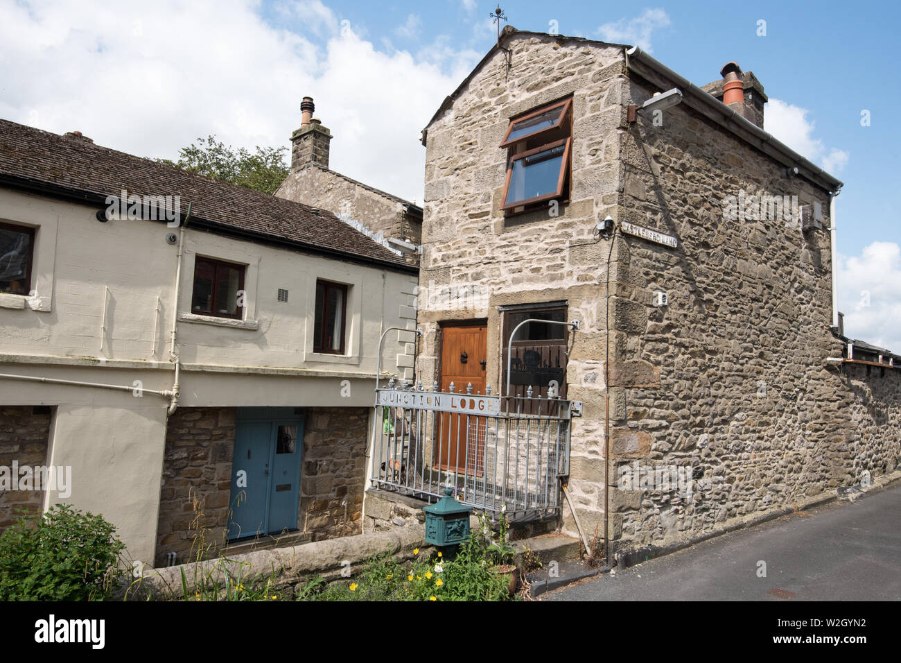 Castlebergh Lane, accomodati Foto Stock