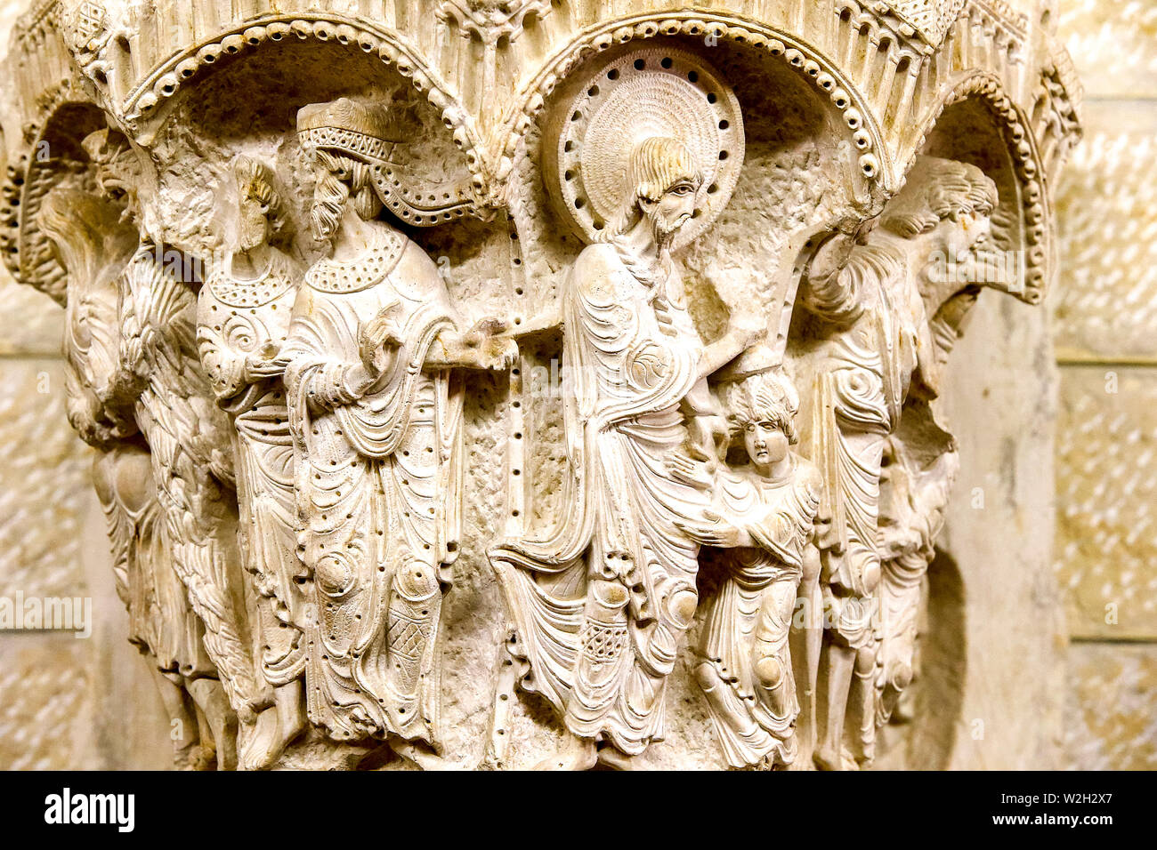 L arte cristiana opera in Nazareth Basilica museum, Israele. Foto Stock