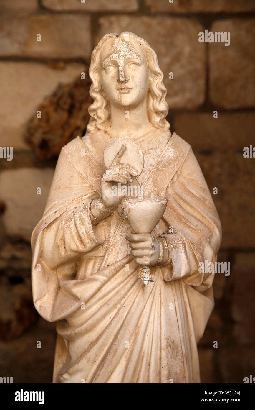 L arte cristiana opera in Nazareth Basilica museum, Israele. Foto Stock