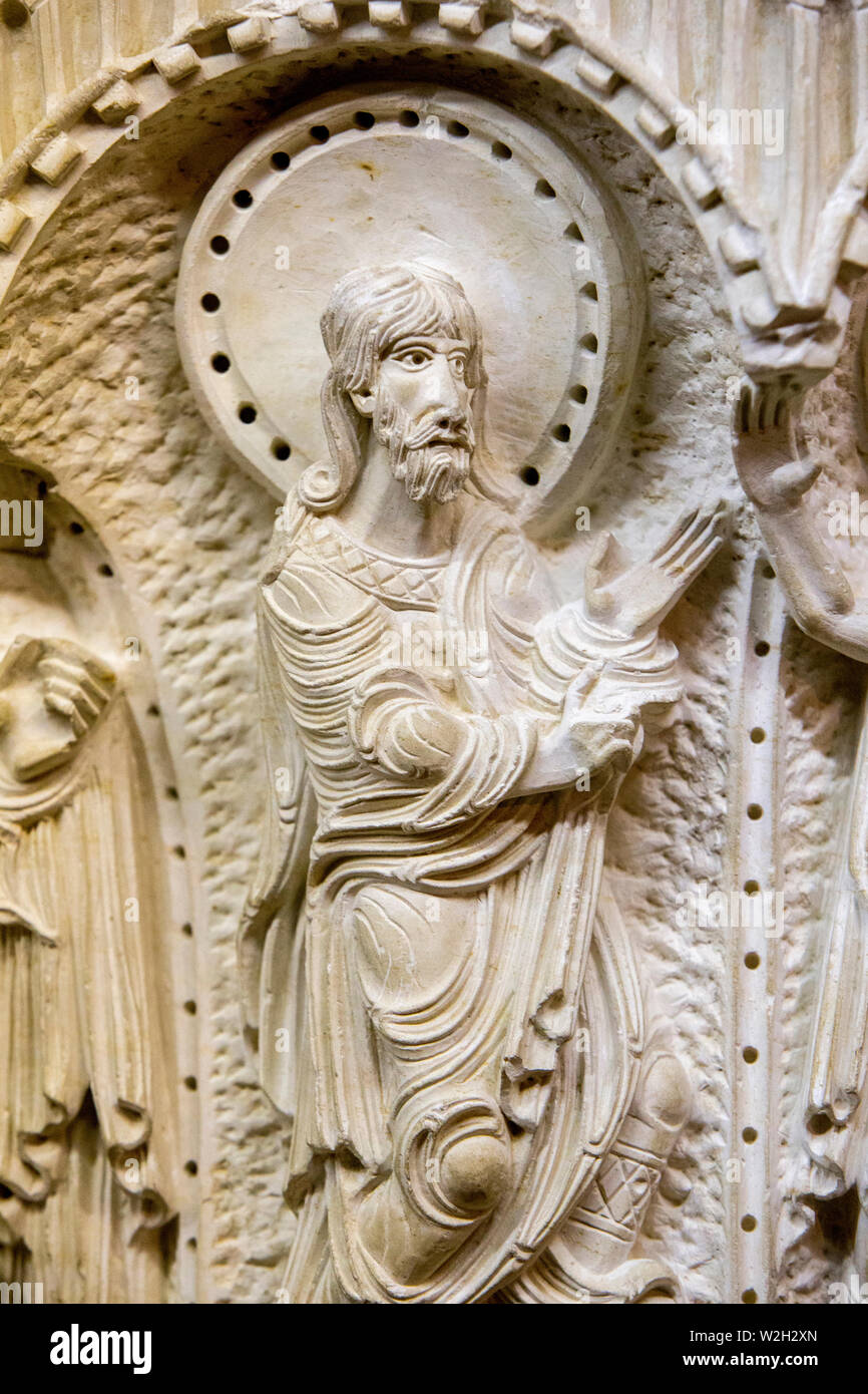 L arte cristiana opera in Nazareth Basilica museum, Israele. Foto Stock