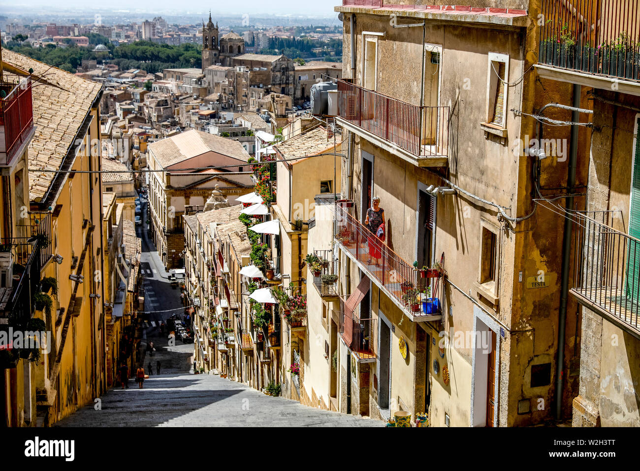 Caltagirone, Sicilia, Italia. Foto Stock