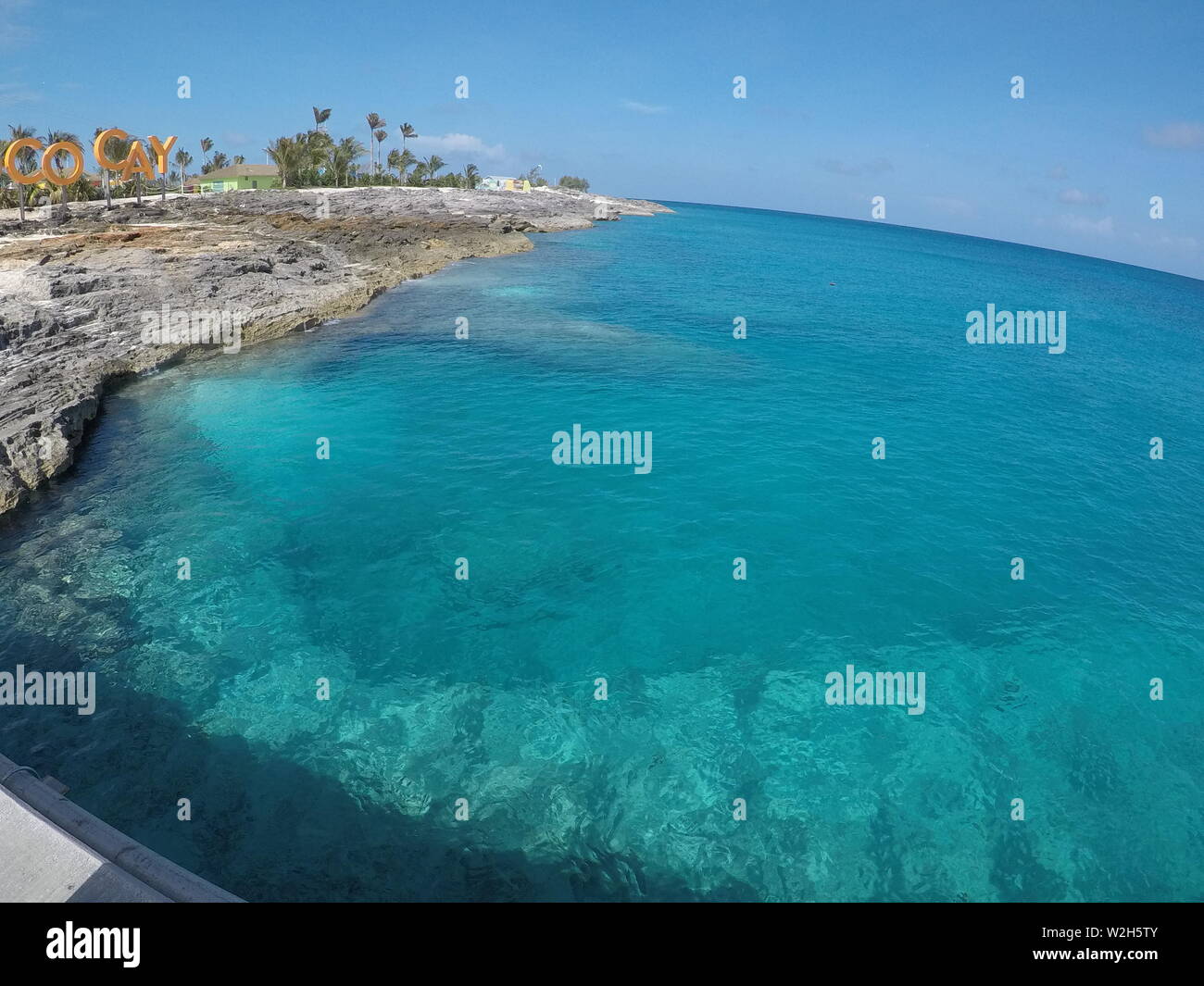 Il giorno perfetto di cacao Cay nelle Bahamas Foto Stock