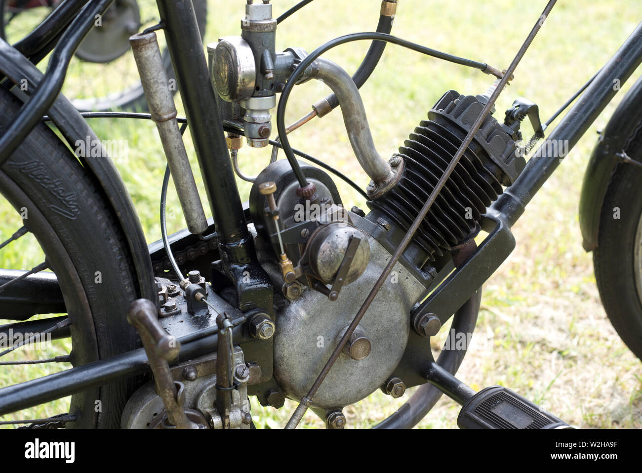 Puch storico L.M. Motociclo, datata 1904, 125 cc. Foto Stock