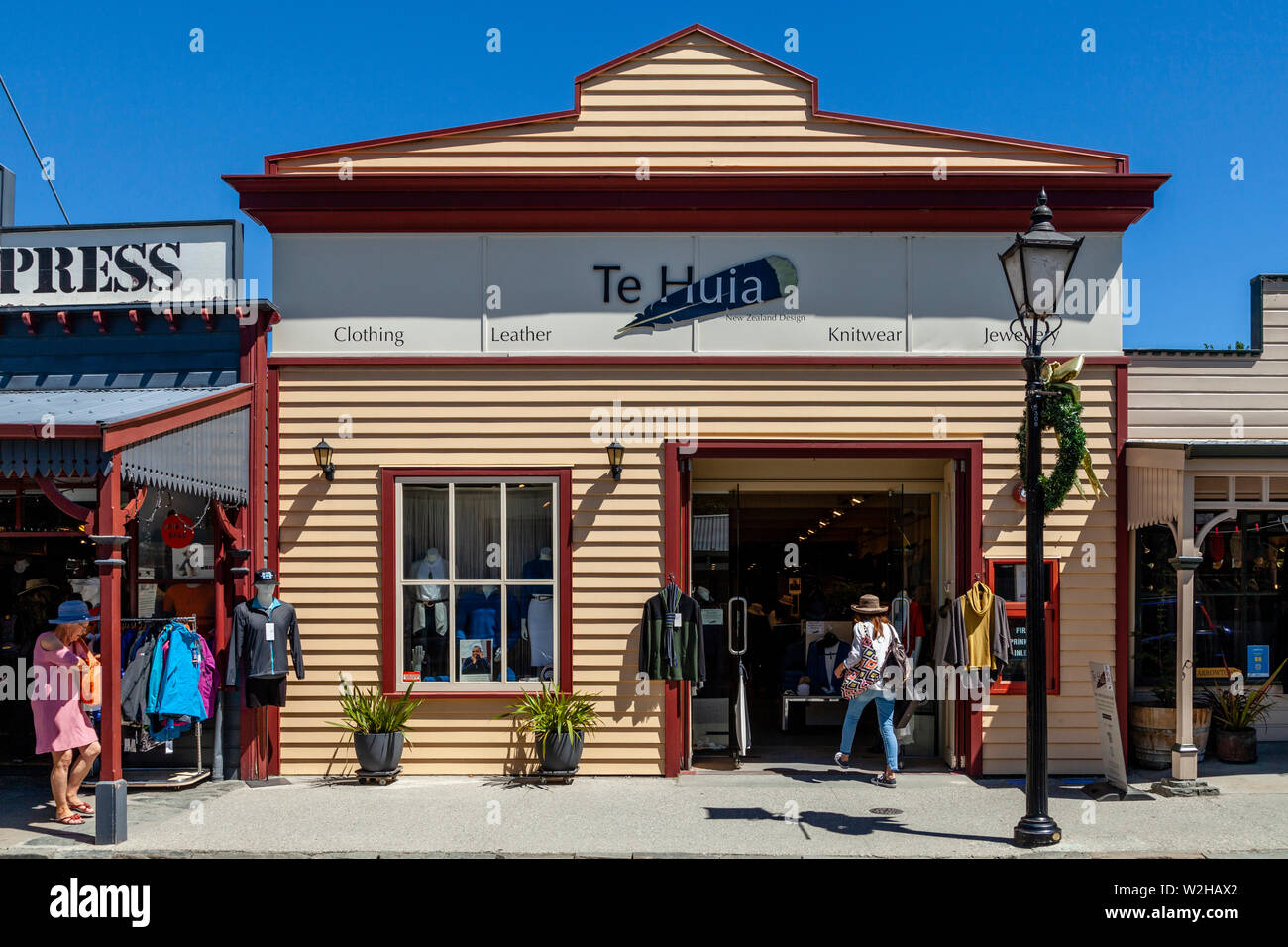 Te Huia negozio di abbigliamento, Arrowtown, Regione di Otago, Isola del Sud, Nuova Zelanda Foto Stock