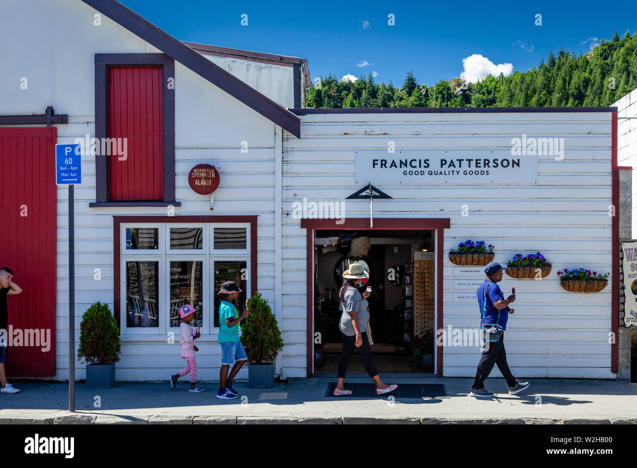 Il Francesco Patterson Shop, Arrowtown, Regione di Otago, Isola del Sud, Nuova Zelanda Foto Stock