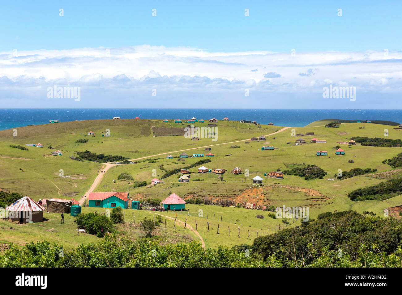 Sud Africa: il villaggio di Nqileni nella provincia del Capo orientale Foto Stock