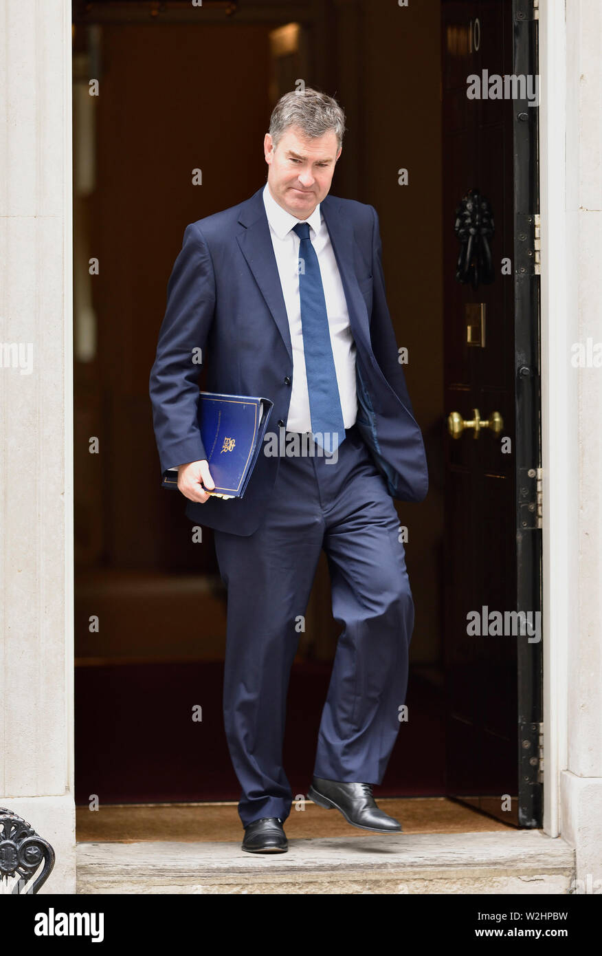 Londra, Regno Unito. Il 9 luglio 2019. Ministri lasciare il settimanale riunione del gabinetto al n. 10. David Gauke (Lord Cancelliere e segretario di Stato per la Giustizia) Foto Stock