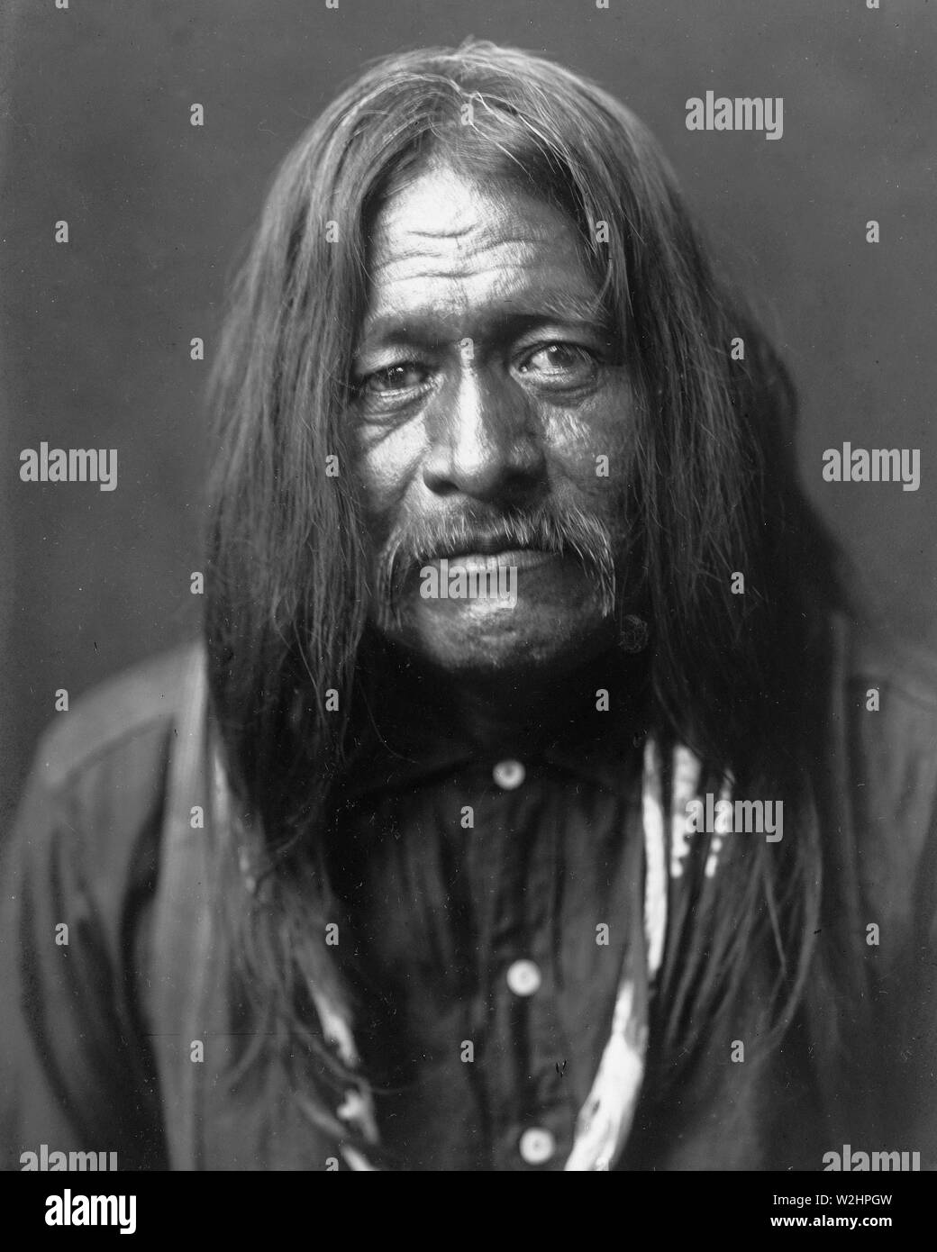 Edward S. Curtis nativi indiani americani - Hoo-Man-Hai, Maricopa Indian ritratto ca. 1907 Foto Stock