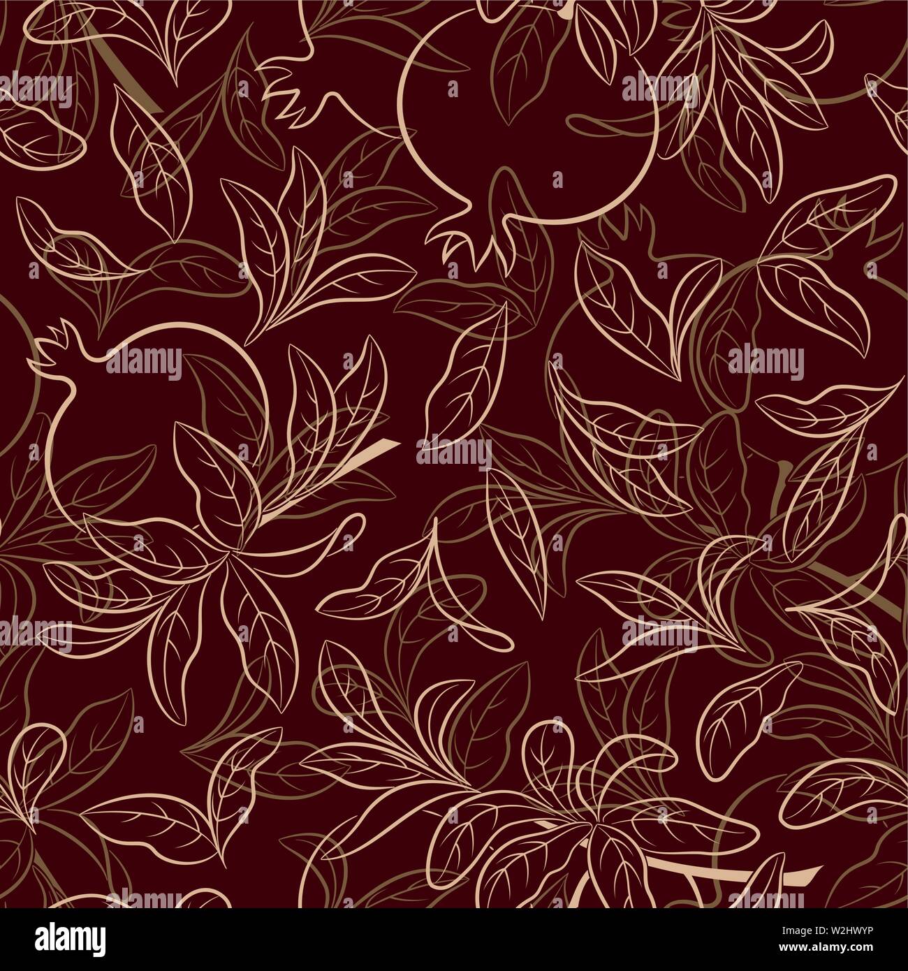 Seamless con melagrane Illustrazione Vettoriale