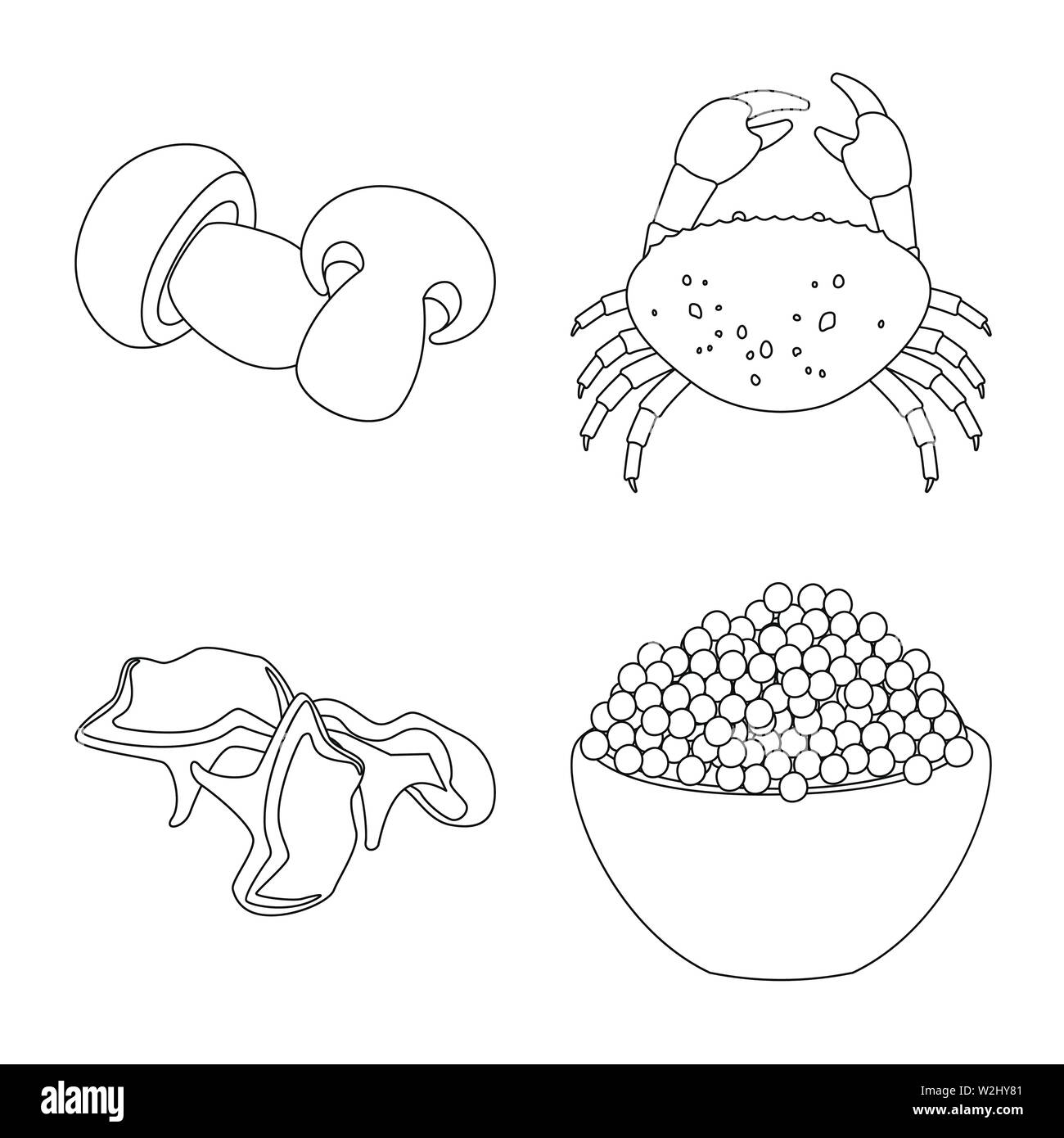 Illustrazione Vettoriale di seasonin ingrediente e icona. Raccolta di seasonin e aroma icona vettore per il magazzino. Illustrazione Vettoriale