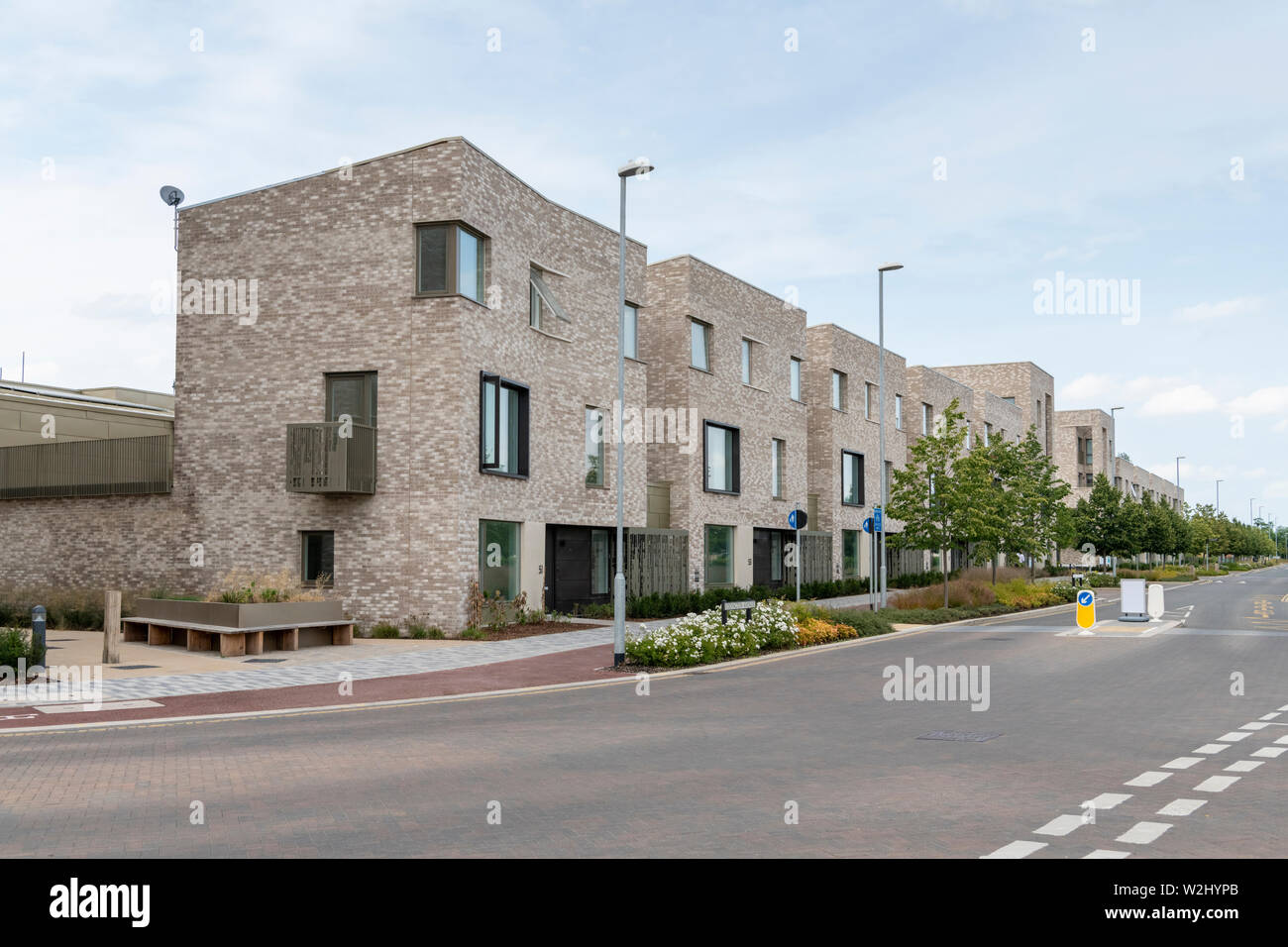 Case Eddington a Cambridge Regno Unito un nuovo sviluppo o il quartiere a nord ovest della città di Cambridge Foto Stock