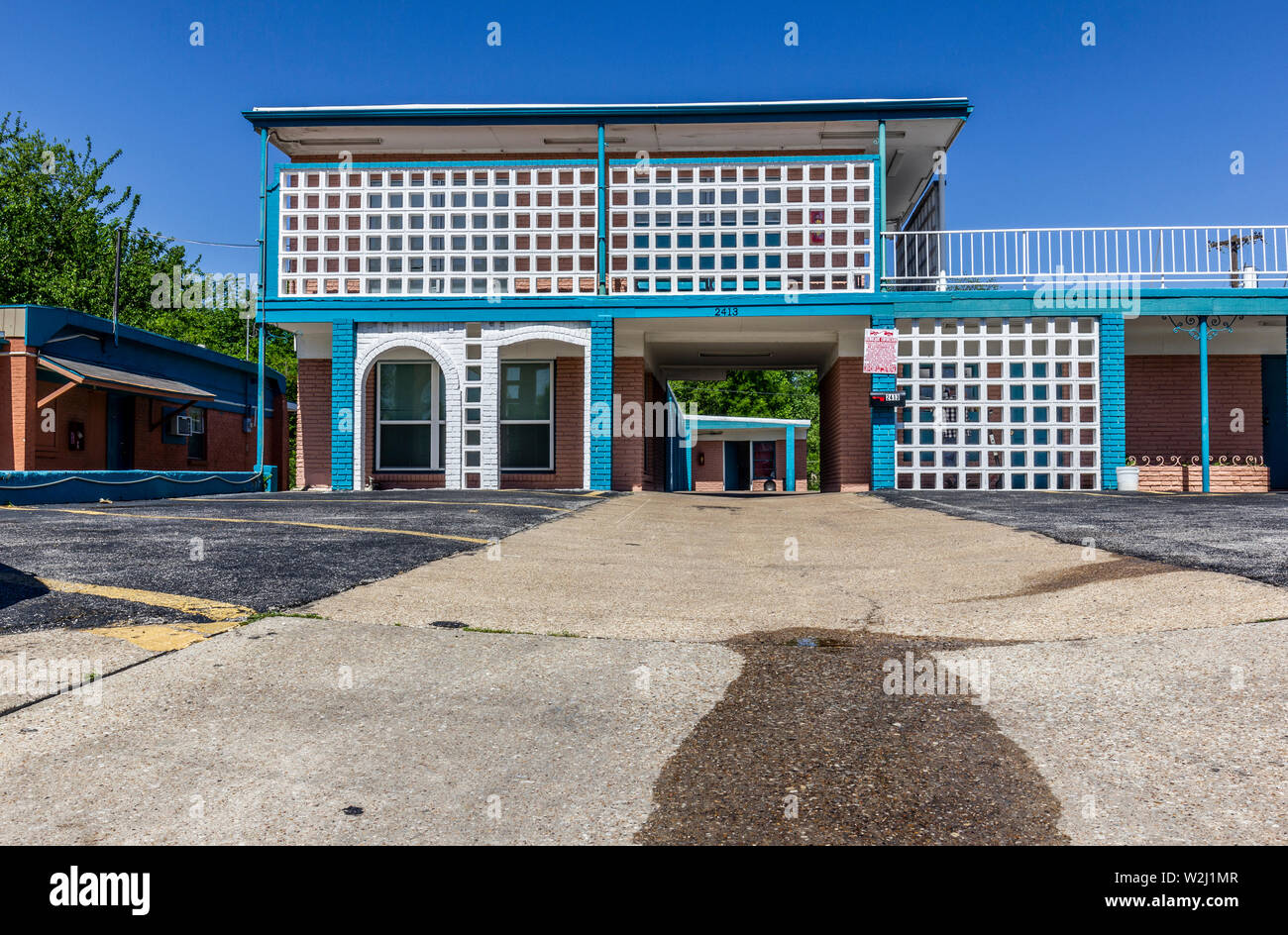 1950/60i motel ancora in uso, Dallas, Texas, Stati Uniti d'America Foto Stock