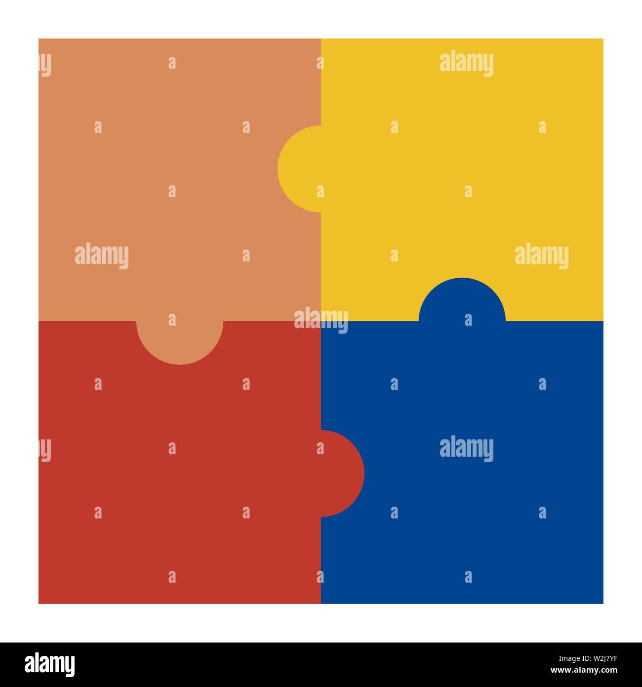 Jigsaw Puzzle Icona. illustrazione piana di Jigsaw Puzzle Icona per il web, disegno, progettazione, ecc. Foto Stock