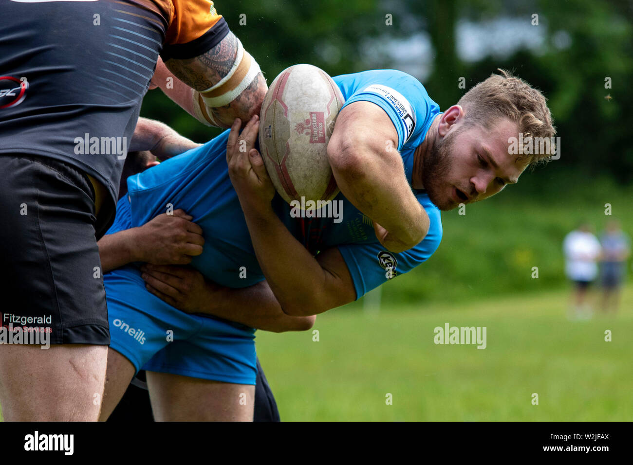 Lancaster Tigers v tutti gli ori a Pontypool Regno RFC in RFL Conferenza meridionale il 18 maggio 2019. Lewis Mitchell/AGRL Foto Stock