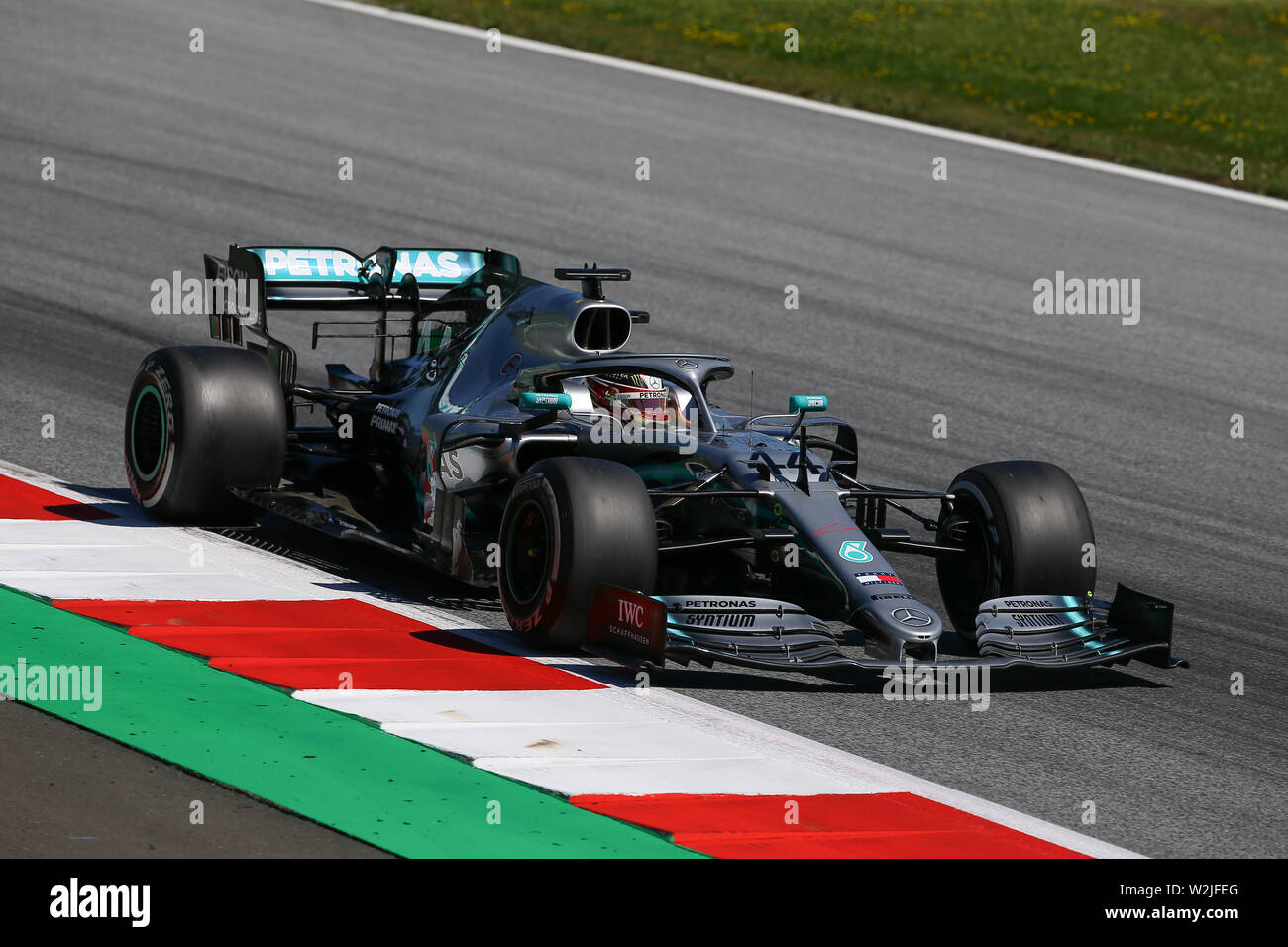 Lewis Hamilton, Mercedes AMG F1 W10 EQ Power+, Mercedes AMG F1, gp austriaco 2019, Spielberg Foto Stock