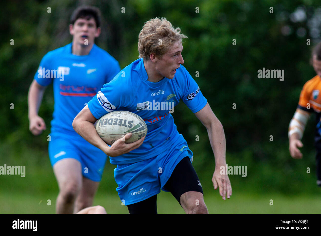 Lancaster Tigers v tutti gli ori a Pontypool Regno RFC in RFL Conferenza meridionale il 18 maggio 2019. Lewis Mitchell/AGRL Foto Stock