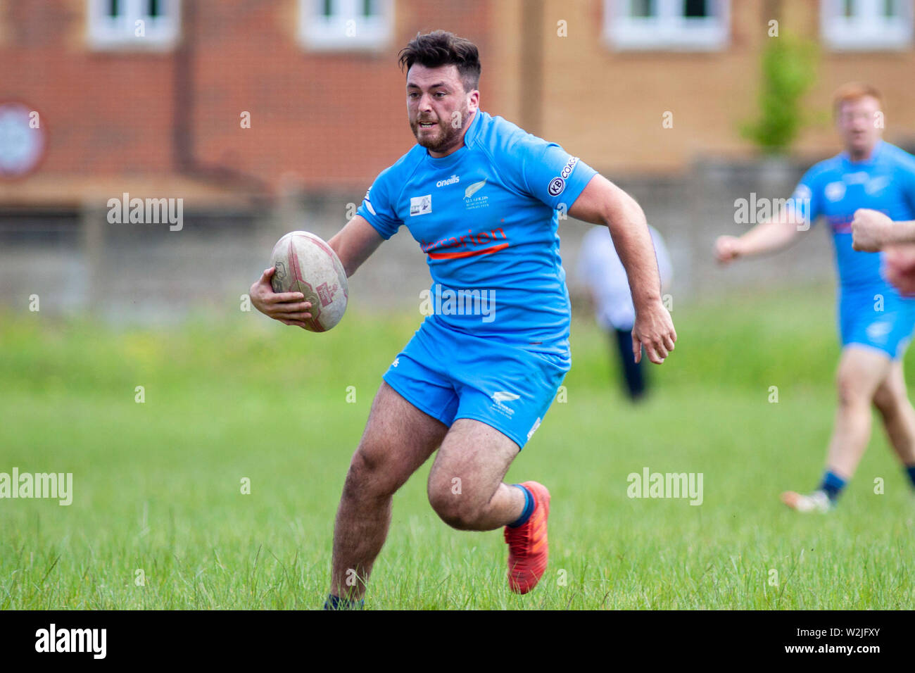 Lancaster Tigers v tutti gli ori a Pontypool Regno RFC in RFL Conferenza meridionale il 18 maggio 2019. Lewis Mitchell/AGRL Foto Stock