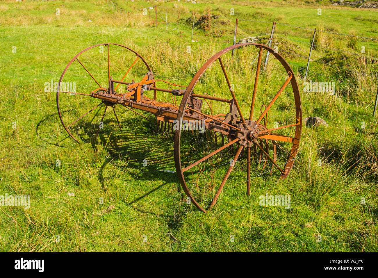Rusty cavallo aratro Foto Stock