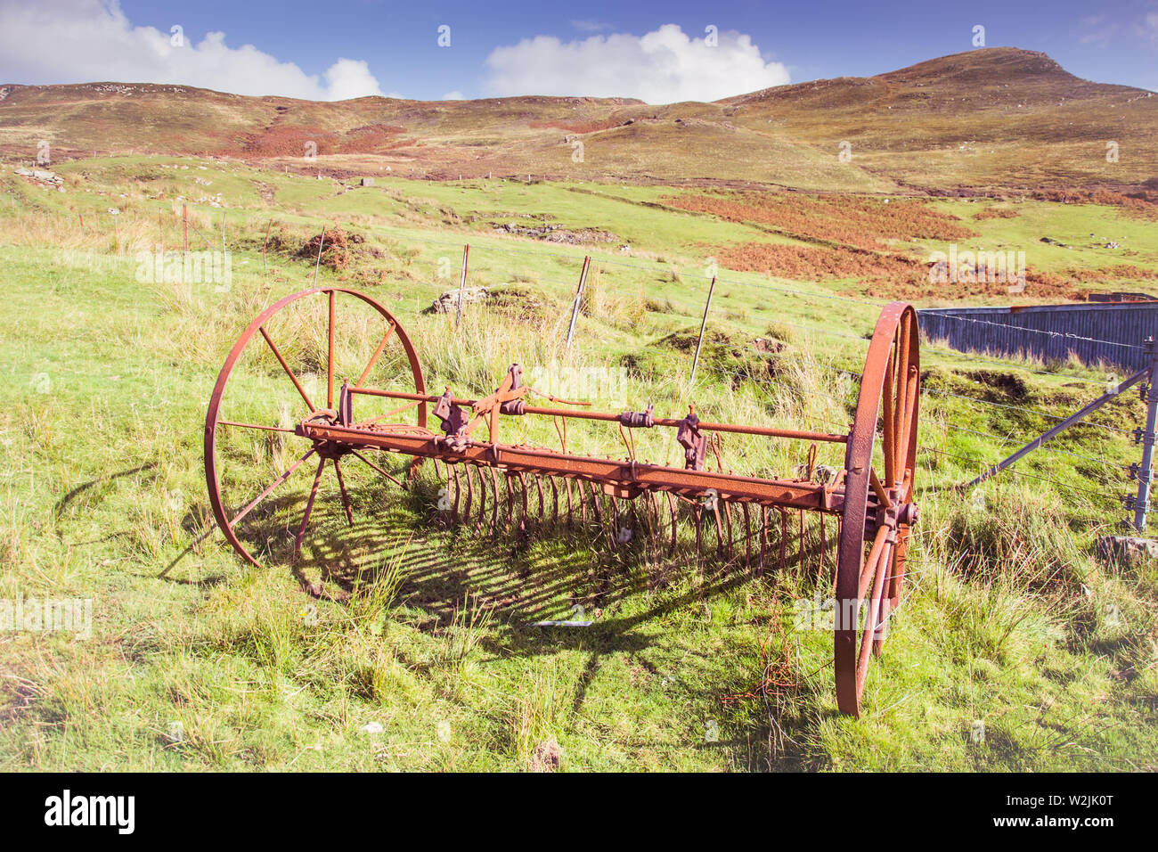 Rusty cavallo aratro Foto Stock