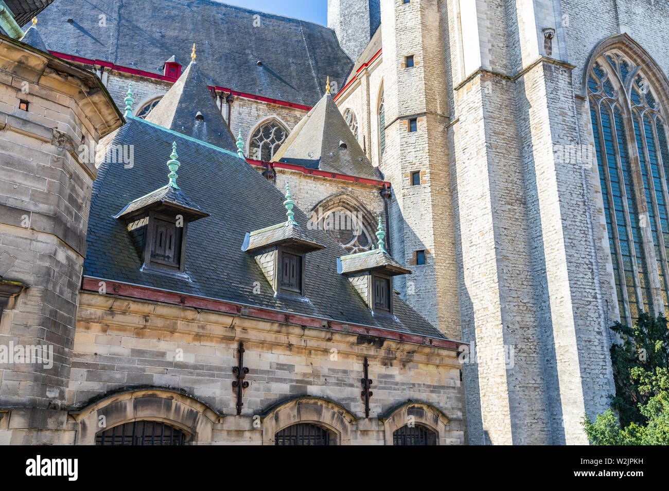 XIV secolo San Michele Chiesa di Gand, Belgio Foto Stock