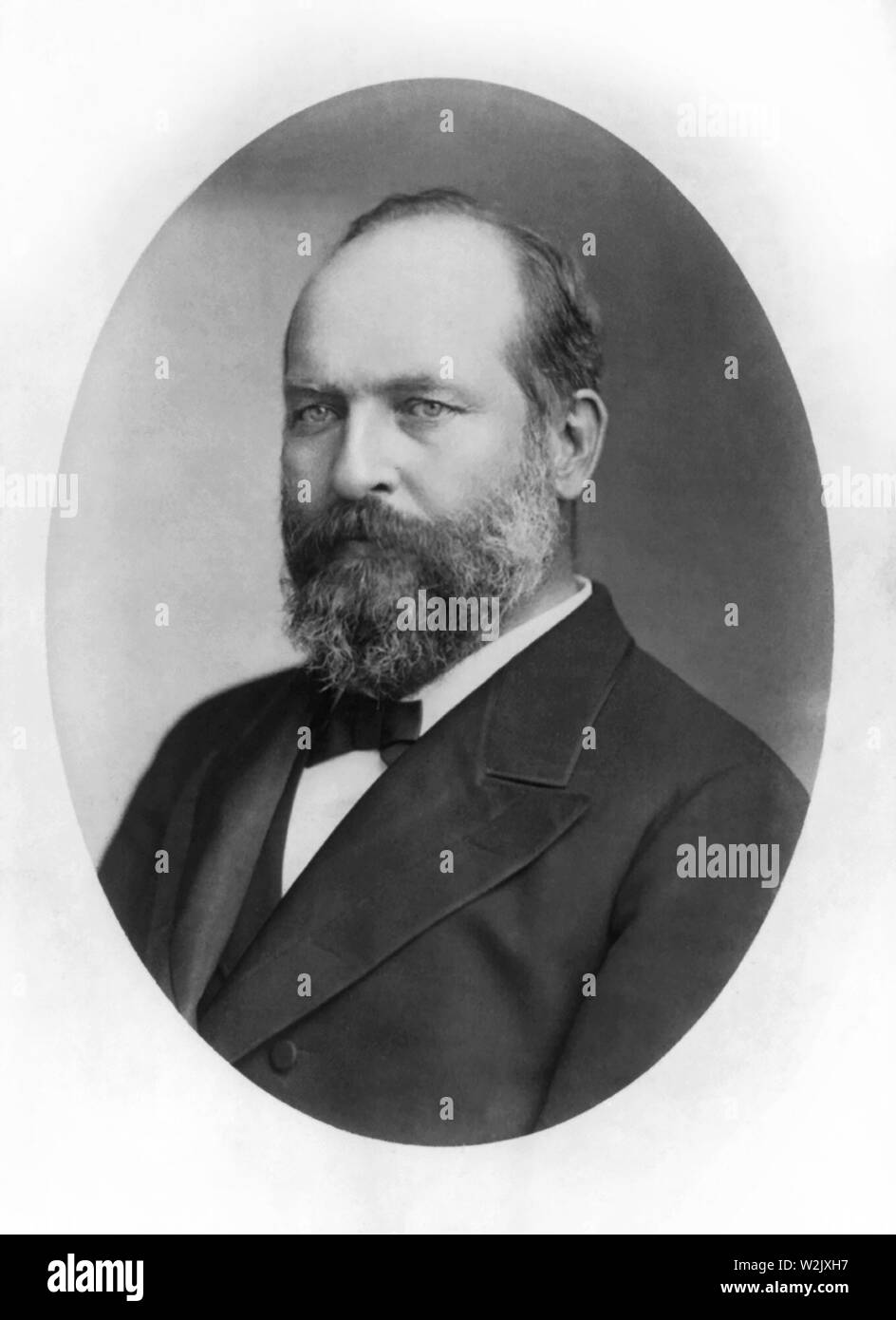 Garfield (1831-81), ventesimo Presidente degli Stati Uniti, la testa e le spalle ritratto, pubblicato da J. Inverno 1881 Foto Stock