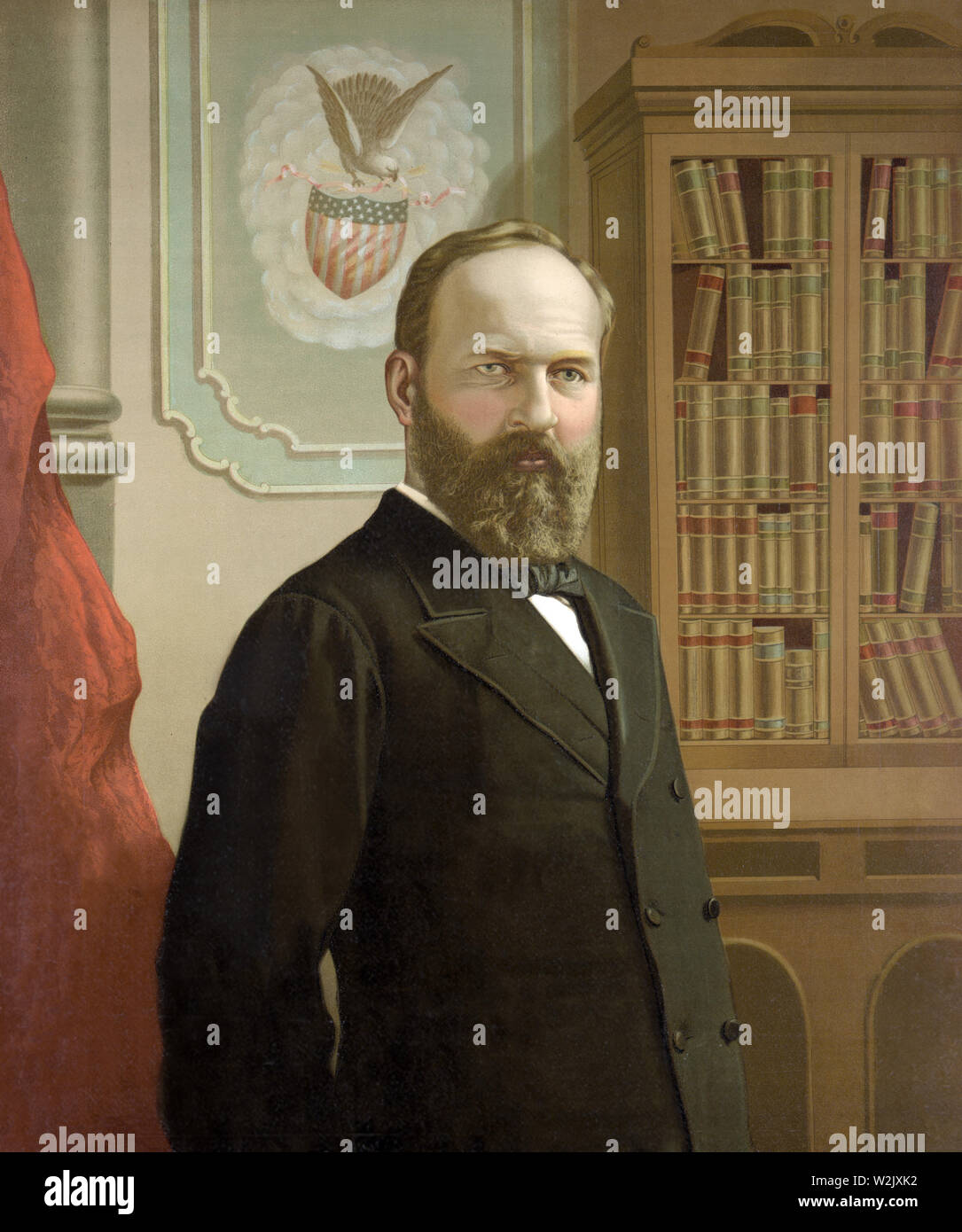 Il compianto Presidente Garfield, Chromolithograph, G.F. Gilman, 1881 Foto Stock