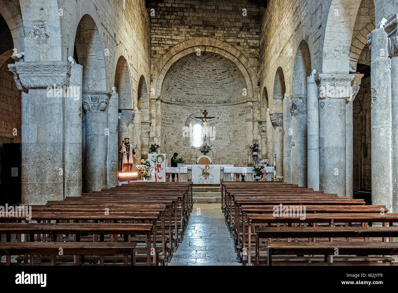 Italia Molise Petrella Tifernina (Cb) - Chiesa di San Giorgio martire, interno Foto Stock