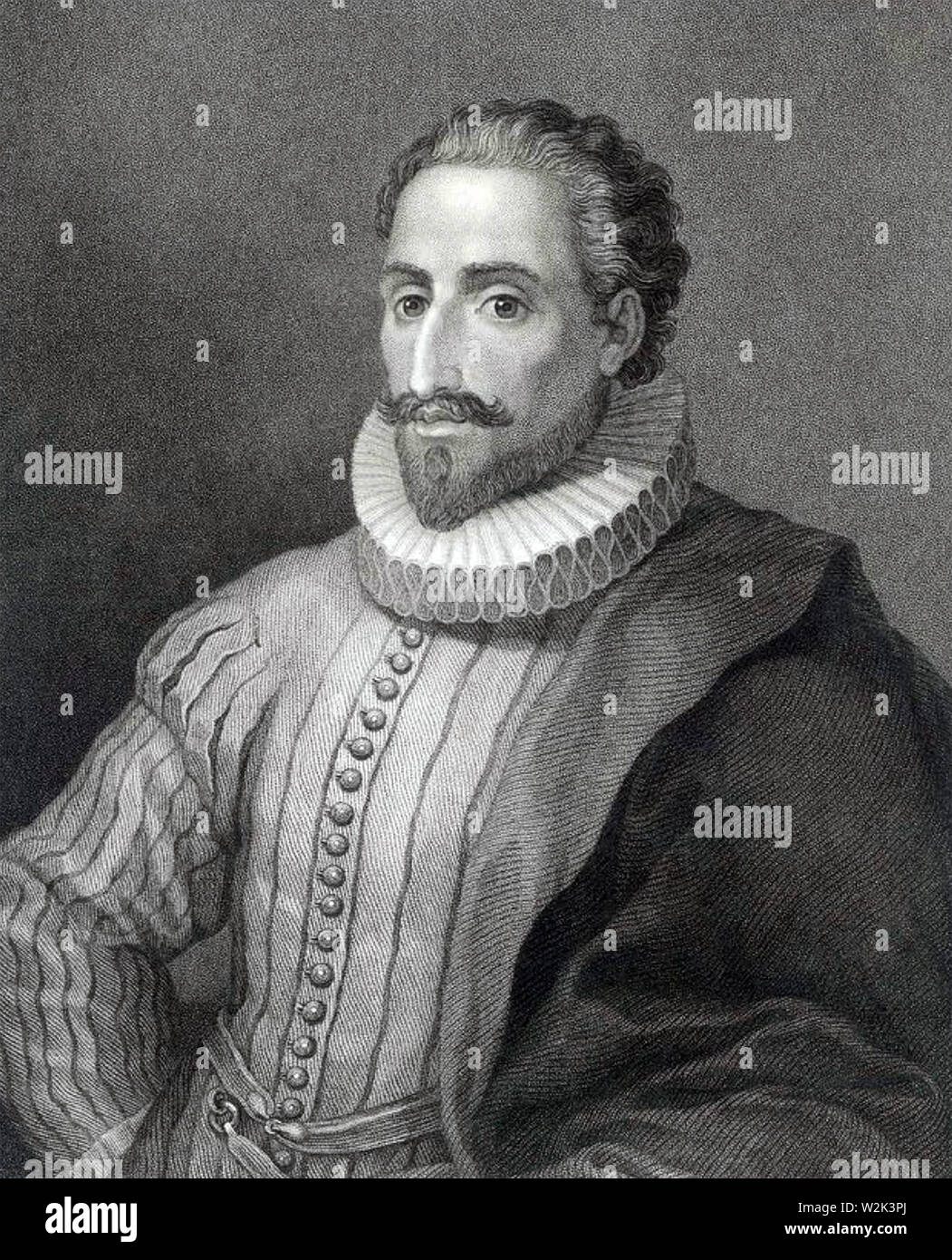 MIGUEL de Cervantes (1547?-1616) romanziere spagnolo. NB: nessun ritratto autenticata esistente. Foto Stock