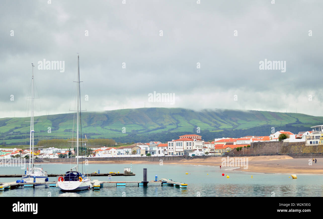 Marina di Praia da Vitoria, Azzorre, Portogallo Foto Stock