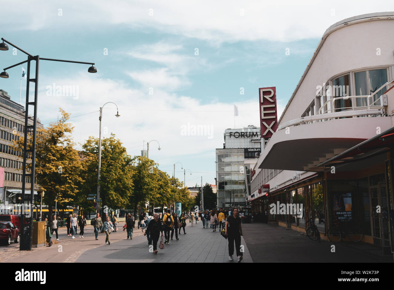 Street View di Bio Rex Helsinki Foto Stock
