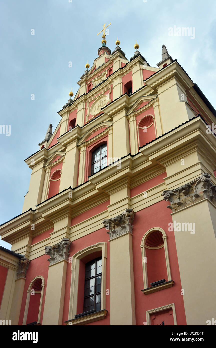 La Chiesa Gesuita, Chiesa dell'alma Madre di Dio, Kościół Jezuitów, Varsavia, Polonia, Europa Foto Stock