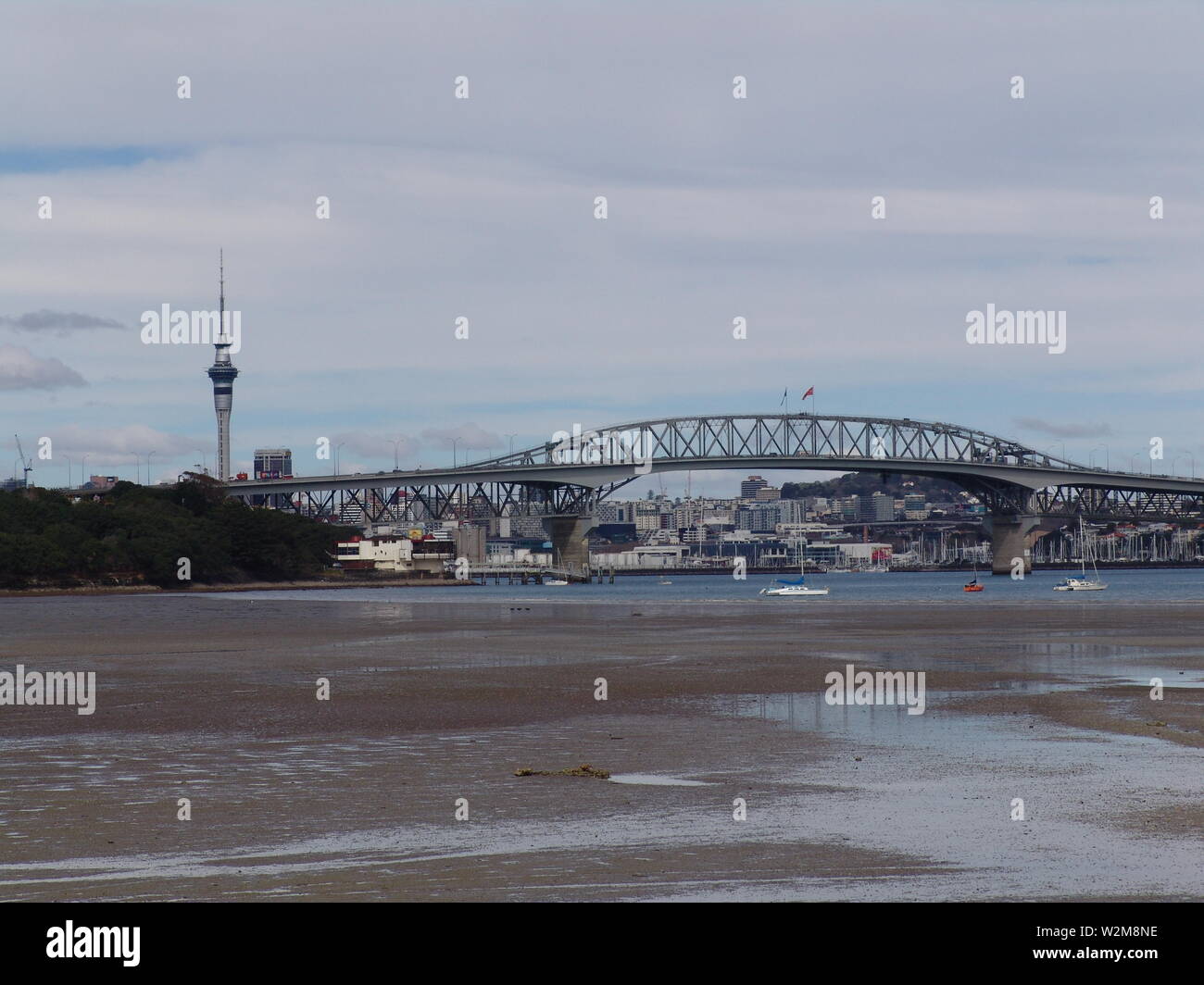 Auckland, Skyline, centro città, potenza economica della Nuova Zelanda Foto Stock