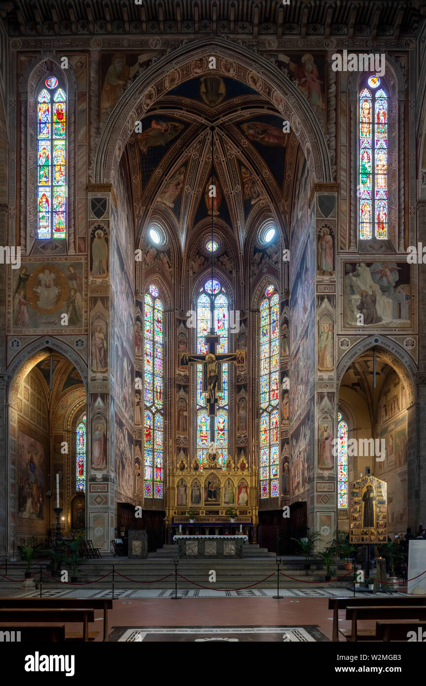 Florenz, Firenze, Santa Croce, Innenraum, Hauptchorkapelle Foto Stock